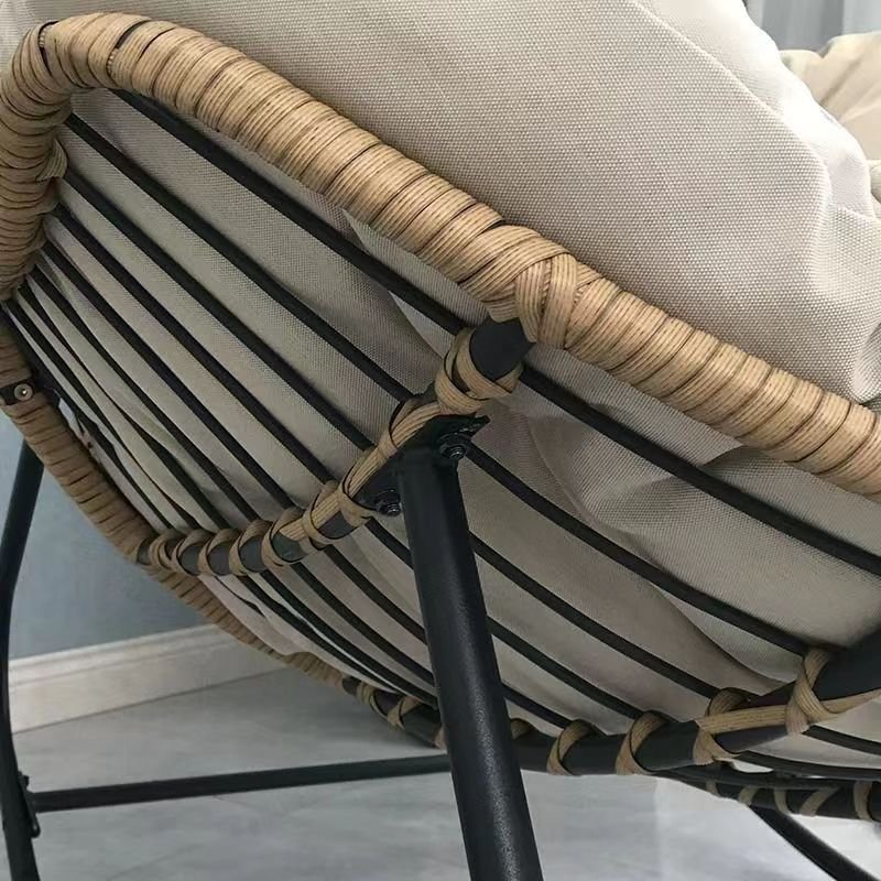 rattan bird's nest rocking chair can sit can lie lazy rocking chair balcony home leisure rattan chair iron single sofa rattan bird's nest rocking chair can sit can lie lazy rocking chair balcony home leisure rattan chair iron single sofa
